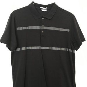 Calvin Klein | 100% Cotton | Men's Black Short-Sleeve Shirt, Polo